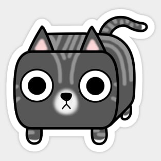 Grey Tabby Kitty Cat Loaf Sticker